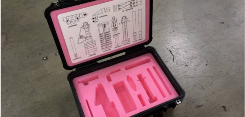 custom case custom cut foam custom foam case pink foam pink case pink custom case